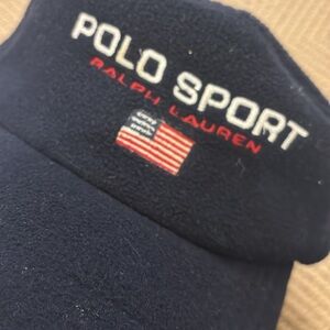 Vintage Polo Sport Ralph Lauren Navy Fleece  Cap